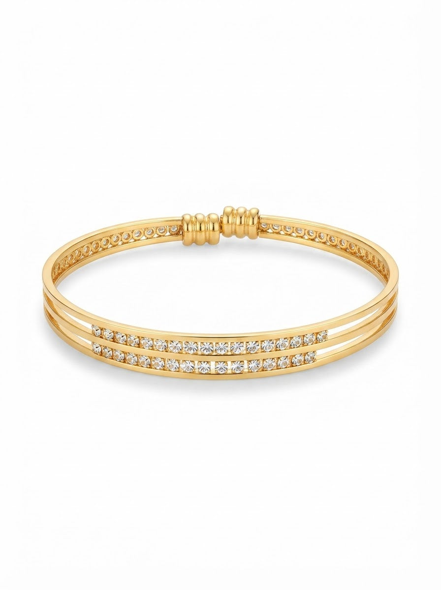 Golden Radiance Crystal Bangle