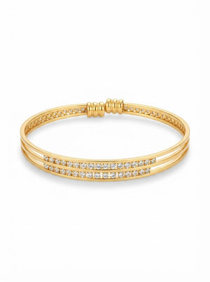 Golden Radiance Crystal Bangle