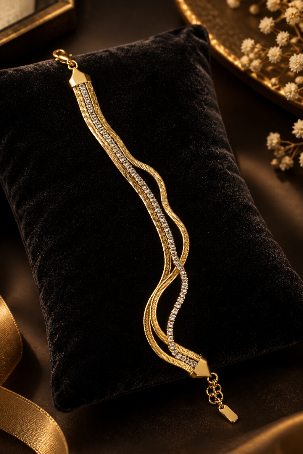Golden Cascade Bracelet