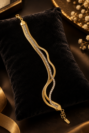 Golden Cascade Bracelet