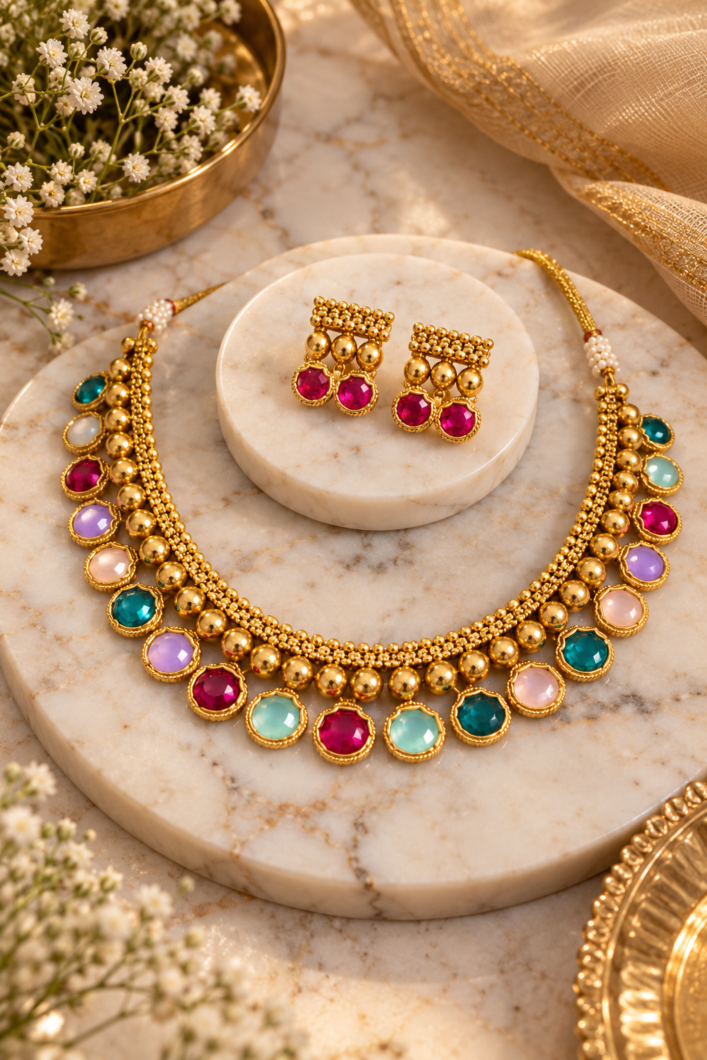 Rang Mahal Statement Necklace Set