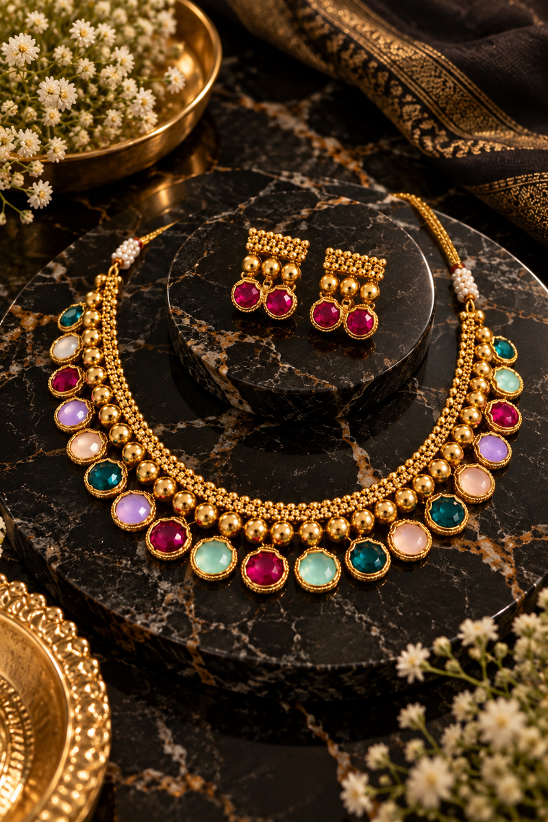 Rang Mahal Statement Necklace Set