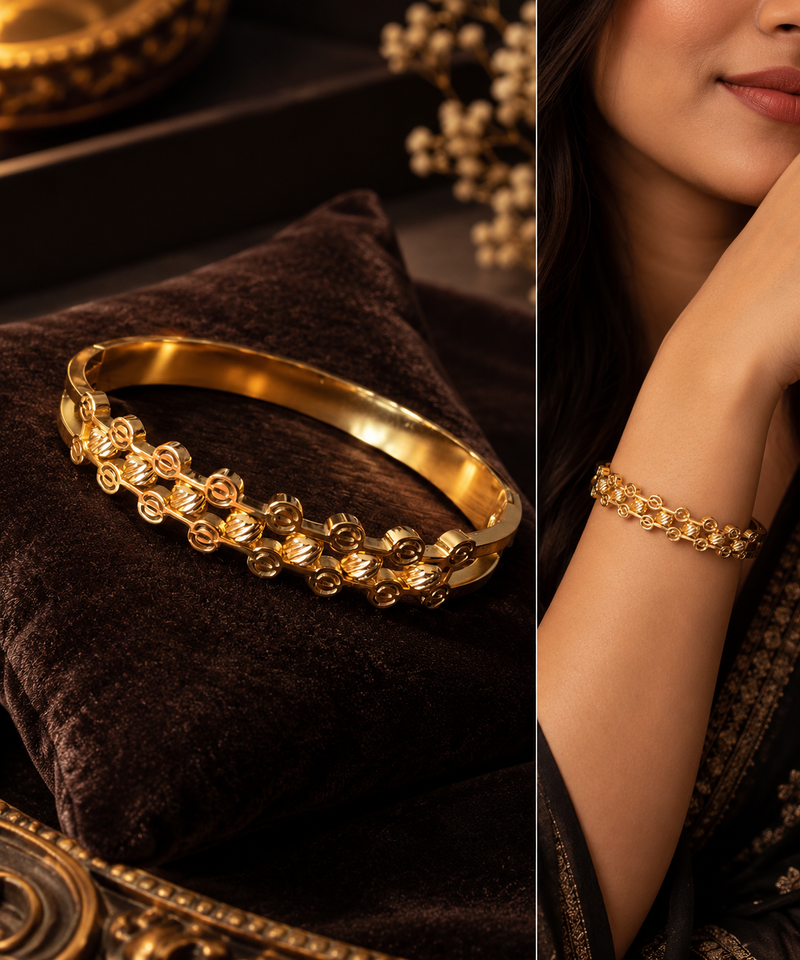 Golden Harmony Link Bangle