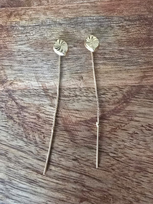 Golden Whisper Threader Earrings