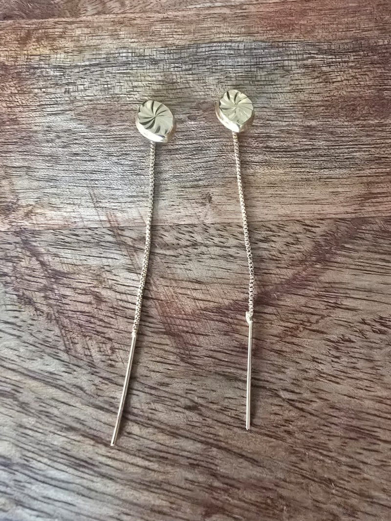 Golden Whisper Threader Earrings