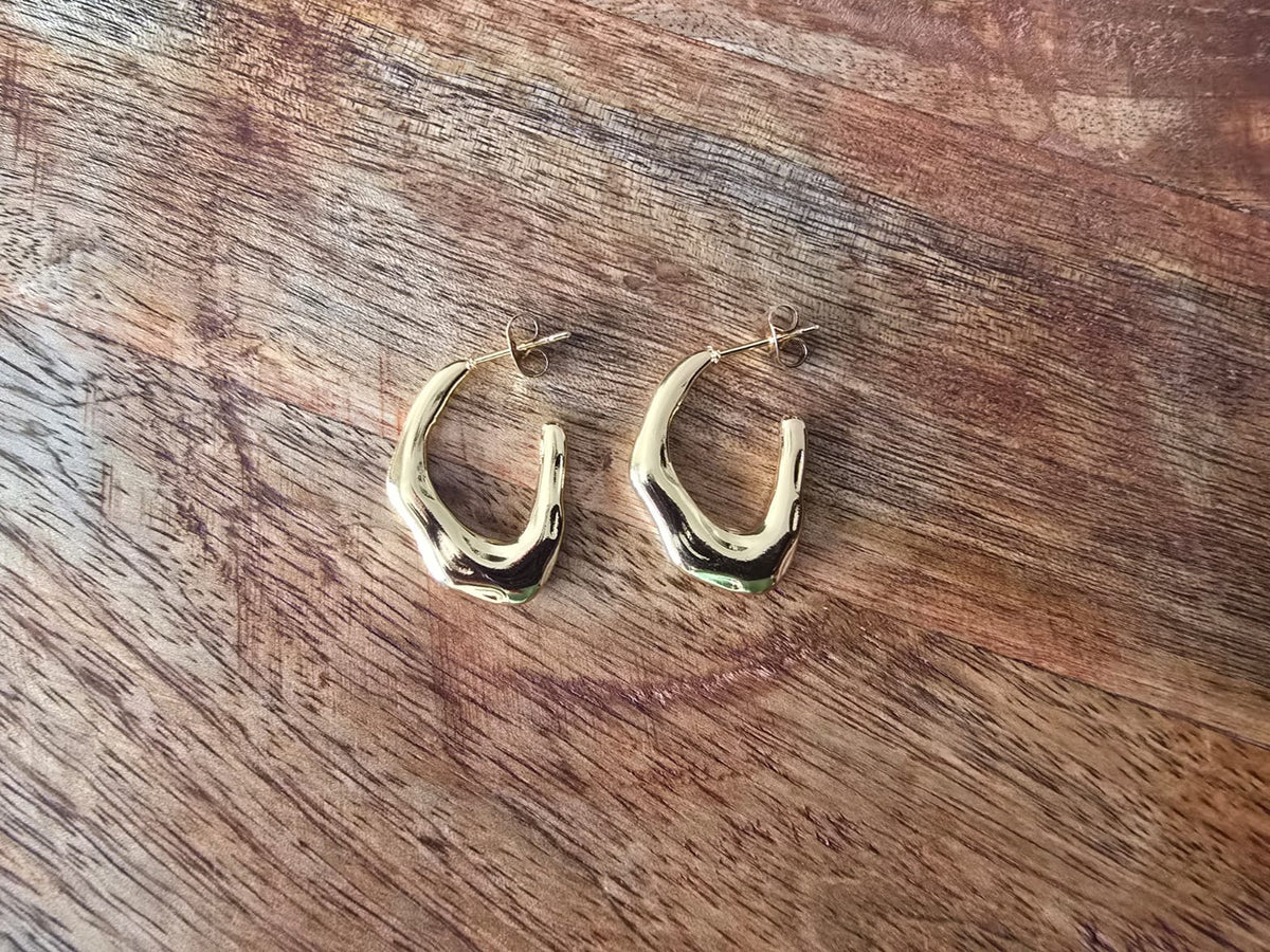 Aurora Wave Hoop Earrings