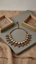 Oxidized Kundan choker necklace