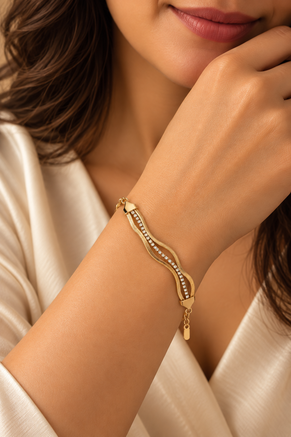 Golden Cascade Bracelet