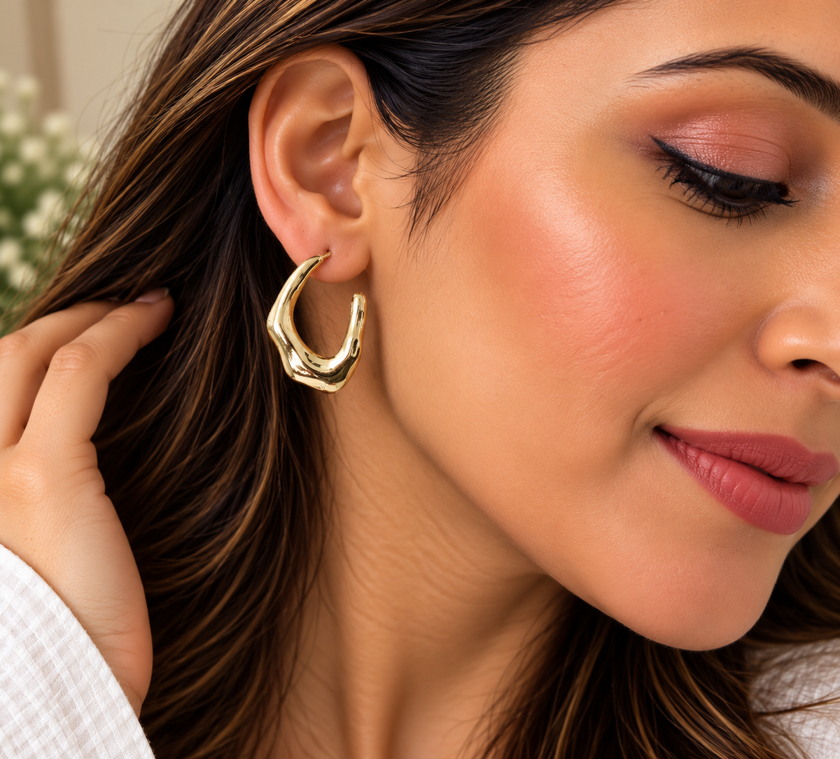 Aurora Wave Hoop Earrings