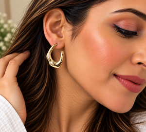 Aurora Wave Hoop Earrings