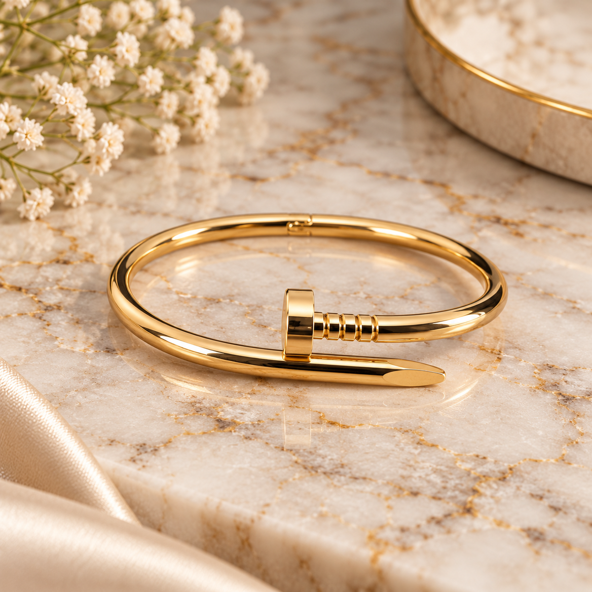 Golden Promise Nail Bracelet