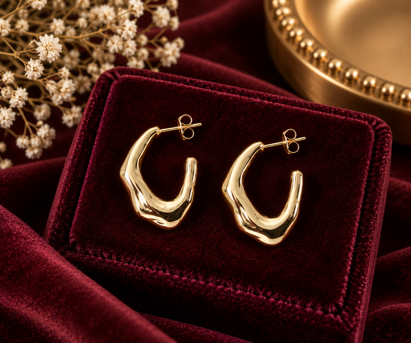 Aurora Wave Hoop Earrings